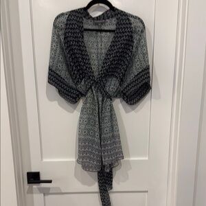 Elegant Black and Gray Women's Top